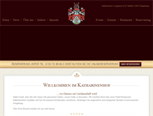 Tablet Screenshot of katharinenhof-klingenberg.de